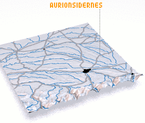 3d view of Aurions-Idernes