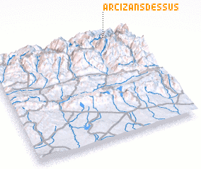 3d view of Arcizans-Dessus