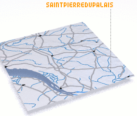 3d view of Saint-Pierre-du-Palais