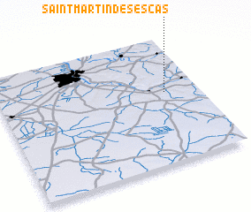 3d view of Saint-Martin-de-Sescas