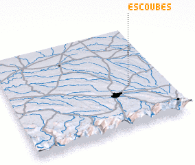 3d view of Escoubès