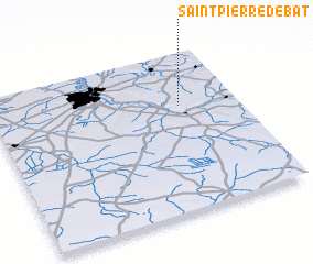 3d view of Saint-Pierre-de-Bat