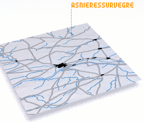 3d view of Asnières-sur-Vègre