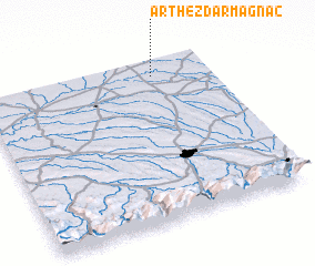 3d view of Arthez-dʼArmagnac