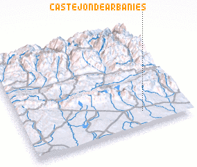 3d view of Castejón de Arbaniés