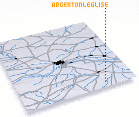 3d view of Argenton-lʼ Église