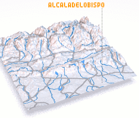 3d view of Alcalá del Obispo