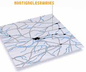 3d view of Montigné-les-Rairies