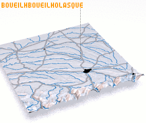 3d view of Boueilh-Boueilho-Lasque