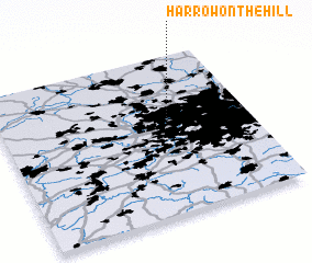 3d view of Harrow on the Hill