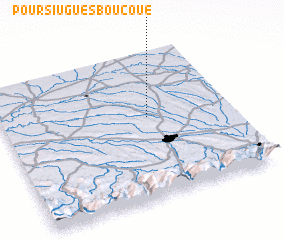 3d view of Poursiugues-Boucoue