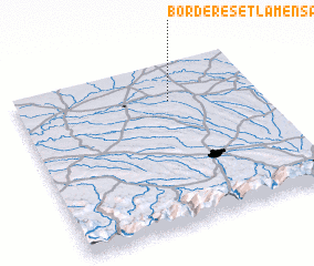 3d view of Bordères-et-Lamensans