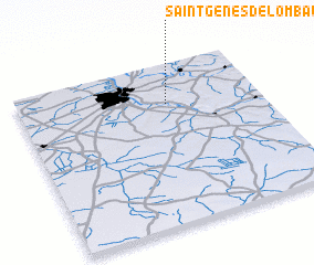 3d view of Saint-Genès-de-Lombaud