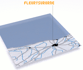 3d view of Fleury-sur-Orne