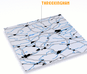 3d view of Threekingham