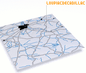 3d view of Loupiac-de-Cadillac