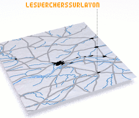 3d view of Les Verchers-sur-Layon