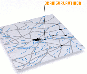 3d view of Brain-sur-lʼAuthion