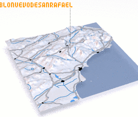 3d view of Pueblo Nuevo de San Rafael