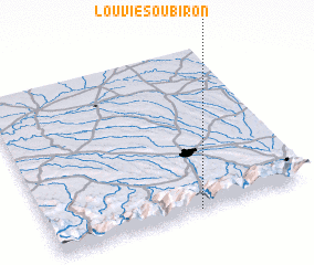 3d view of Louvie-Soubiron