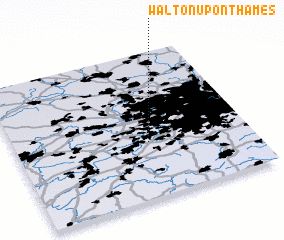 3d view of Walton upon Thames