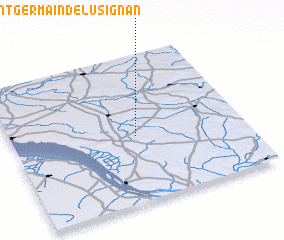 3d view of Saint-Germain-de-Lusignan