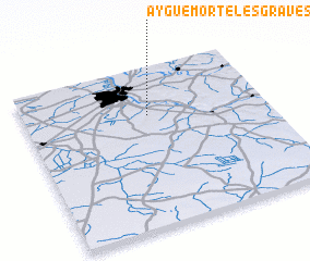 3d view of Ayguemorte-les-Graves