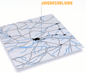 3d view of Juigné-sur-Loire