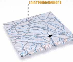 3d view of Saint-Pierre-du-Mont