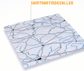 3d view of Saint-Martin-de-Sallen