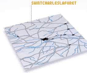 3d view of Saint-Charles-la-Forêt