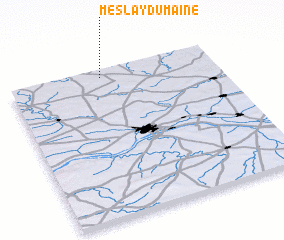 3d view of Meslay-du-Maine