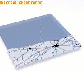 3d view of Sainte-Croix-Grand-Tonne