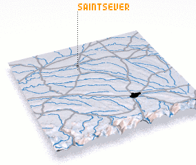 3d view of Saint-Sever