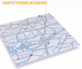 3d view of Saint-Étienne-la-Cigogne