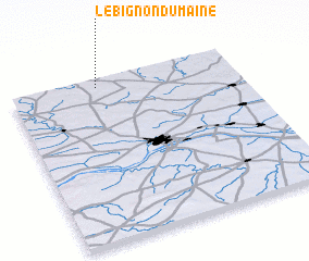 3d view of Le Bignon-du-Maine