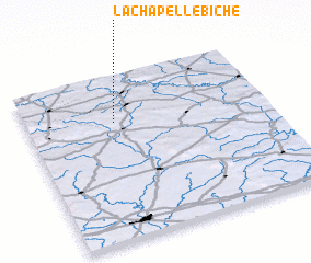 3d view of La Chapelle-Biche