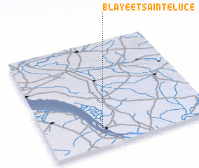 3d view of Blaye-et-Sainte-Luce