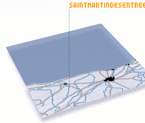 3d view of Saint-Martin-des-Entrées