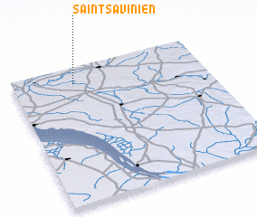 3d view of Saint-Savinien