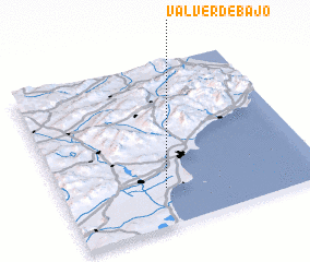 3d view of Valverde Bajo