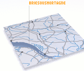 3d view of Brie-sous-Mortagne