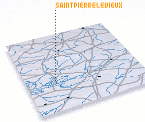 3d view of Saint-Pierre-le-Vieux