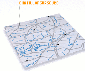 3d view of Châtillon-sur-Sèvre