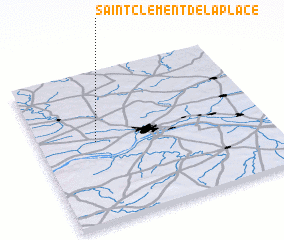 3d view of Saint-Clément-de-la-Place