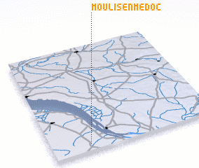 3d view of Moulis-en-Médoc