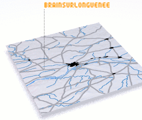 3d view of Brain-sur-Longuenée