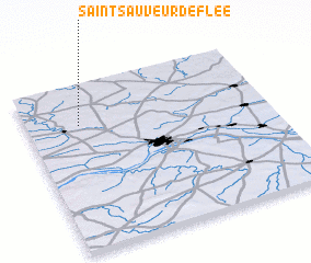 3d view of Saint-Sauveur-de-Flée