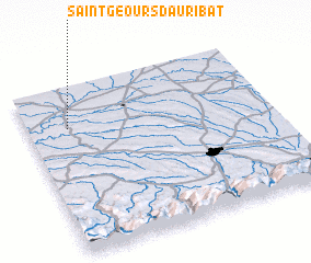 3d view of Saint-Geours-dʼAuribat