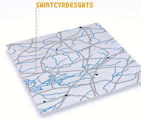 3d view of Saint-Cyr-des-Gâts